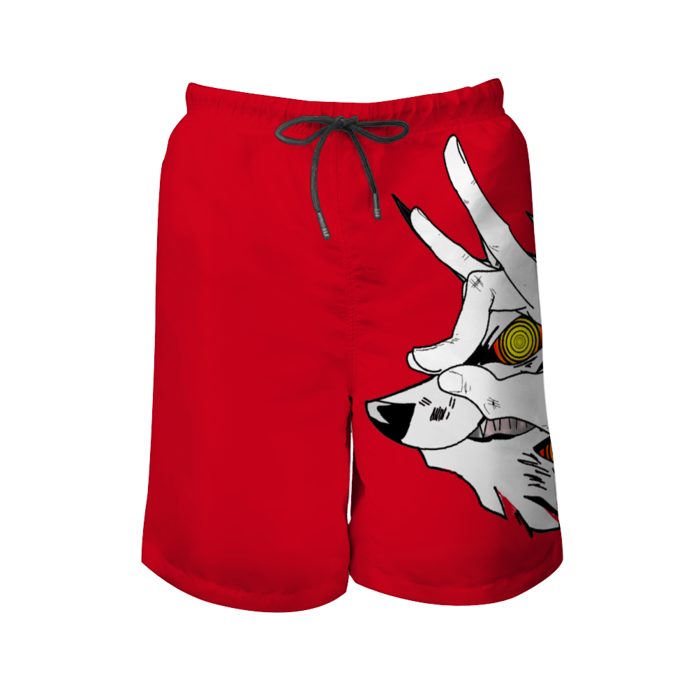 Kon (red) Mesh Lining Fast Drying beach Trunks